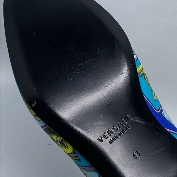 Versace Masks Print Silk Twill Loafer size 43/us size 10 main image 12